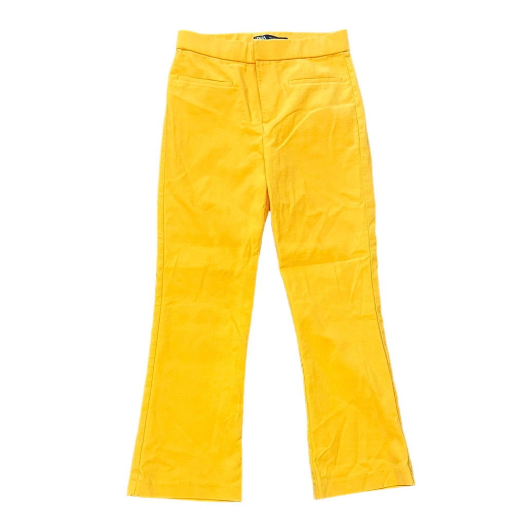 Zara orange bootcut trousers, small
